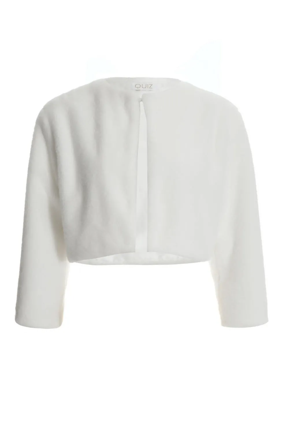 White Faux Fur Long Sleeve Cape