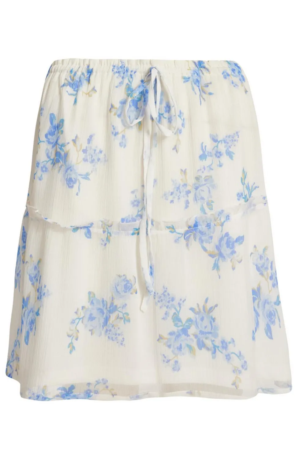 White Floral Mini Skirt