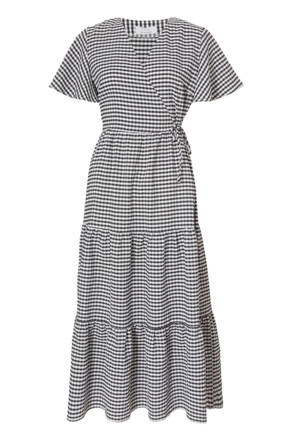 White Gingham Midaxi Dress