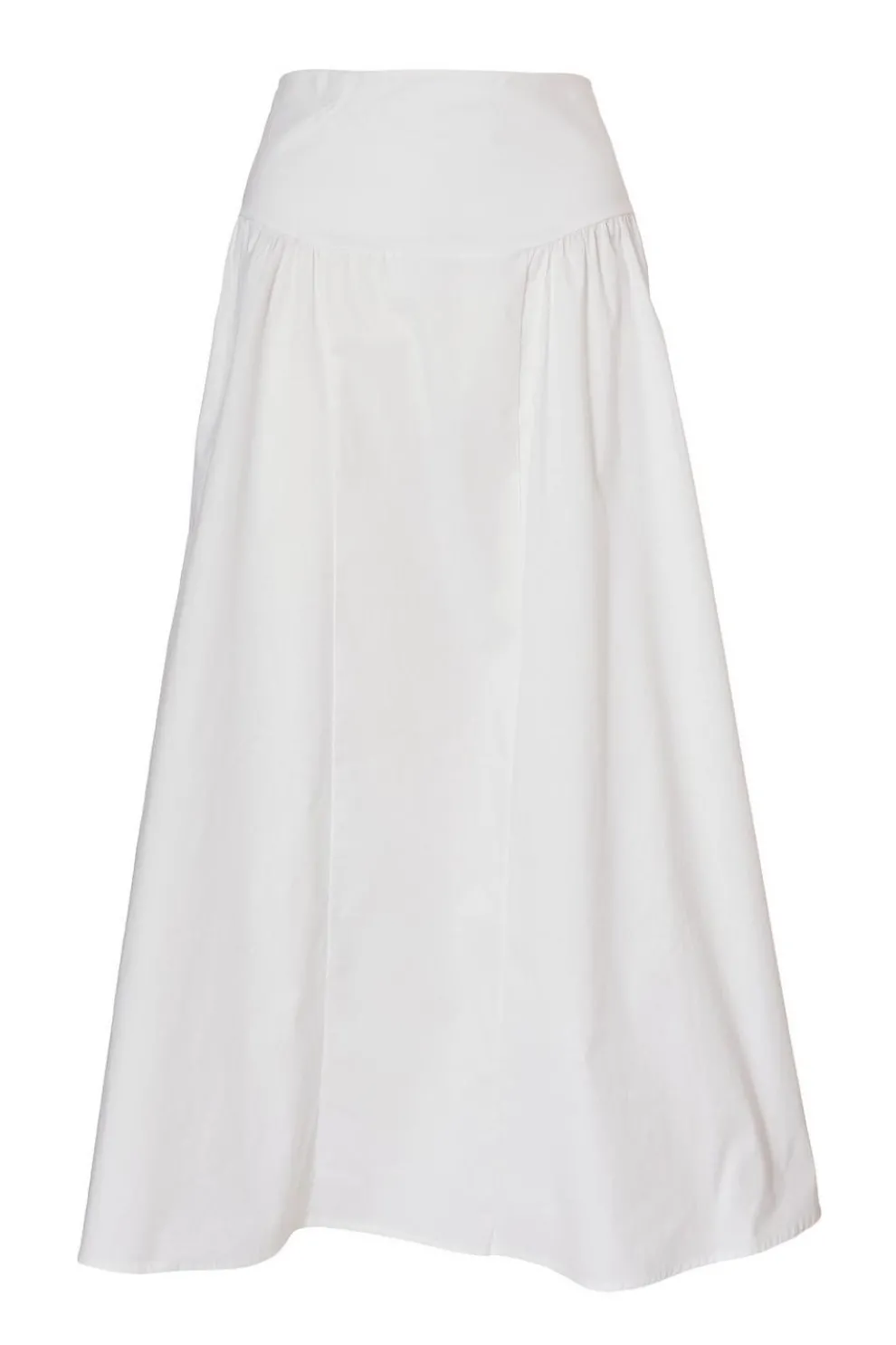 White High Waisted Maxi Skirt