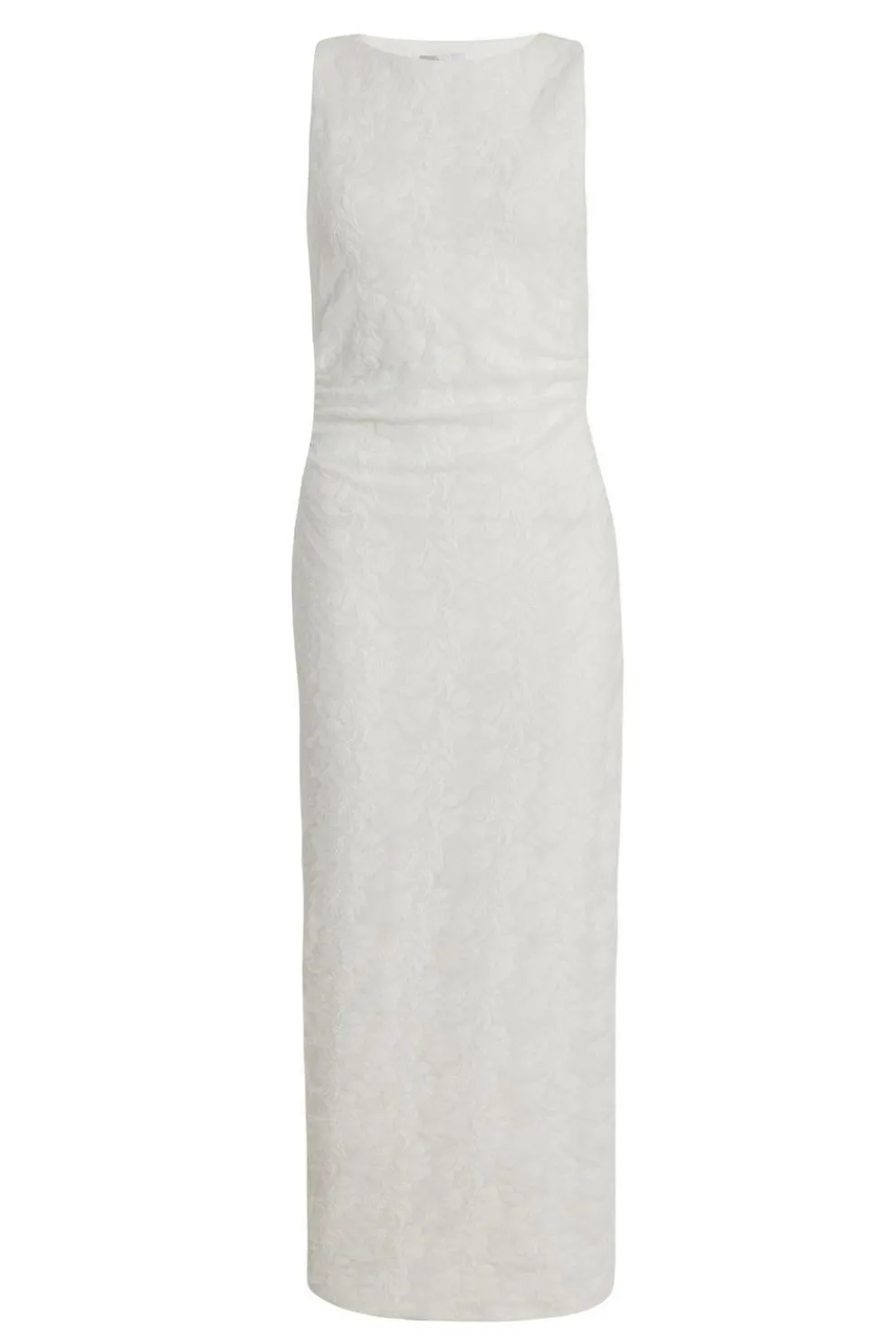 White Jacquard Midaxi Dress
