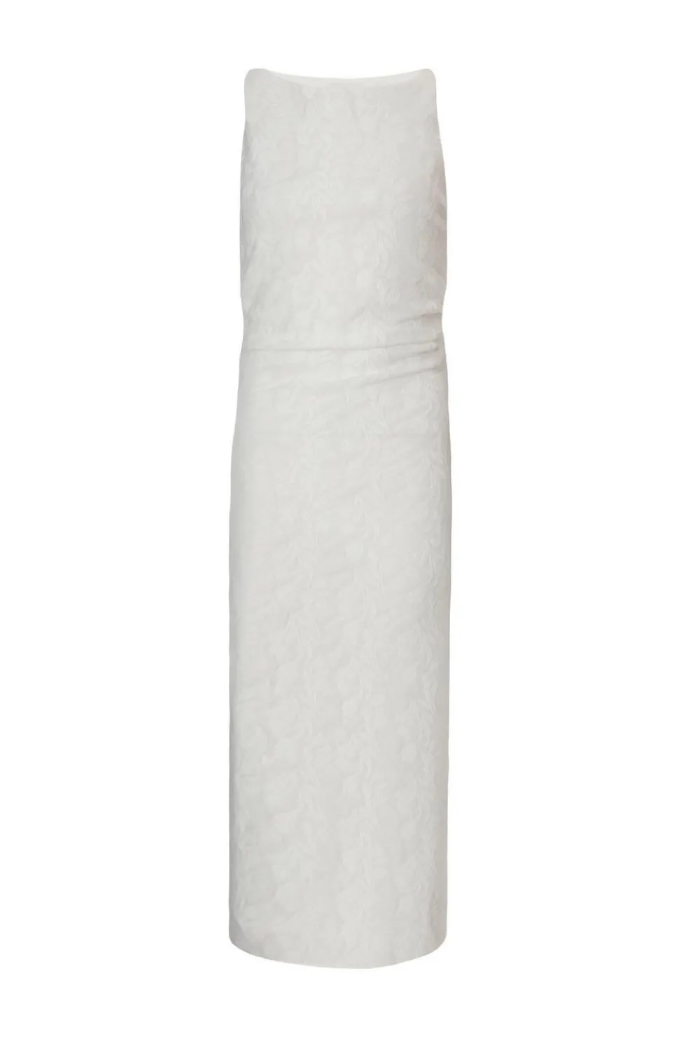 White Jacquard Midaxi Dress