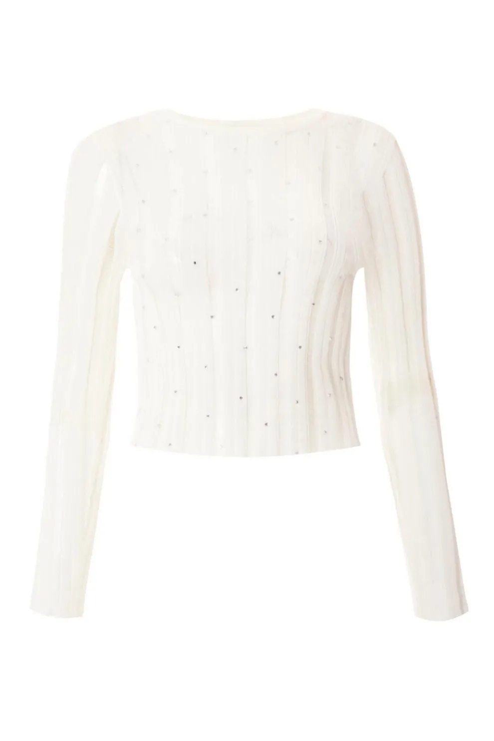 White Knitted Diamante Jumper