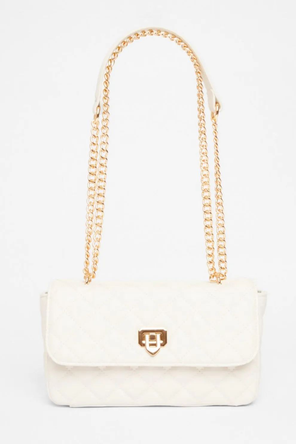 White Quilted Cross Body Bag