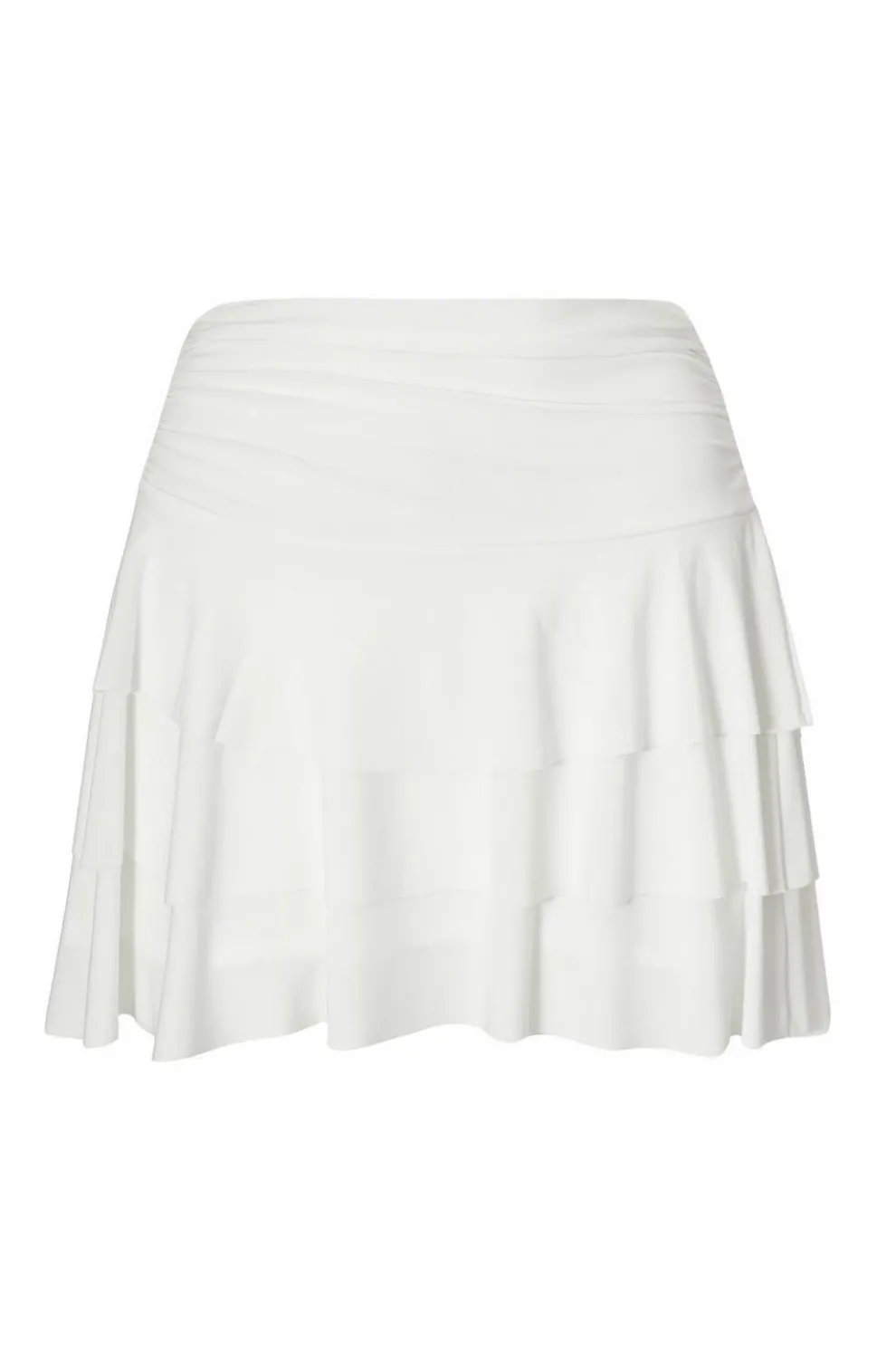 White Ruffle Tiered Skort