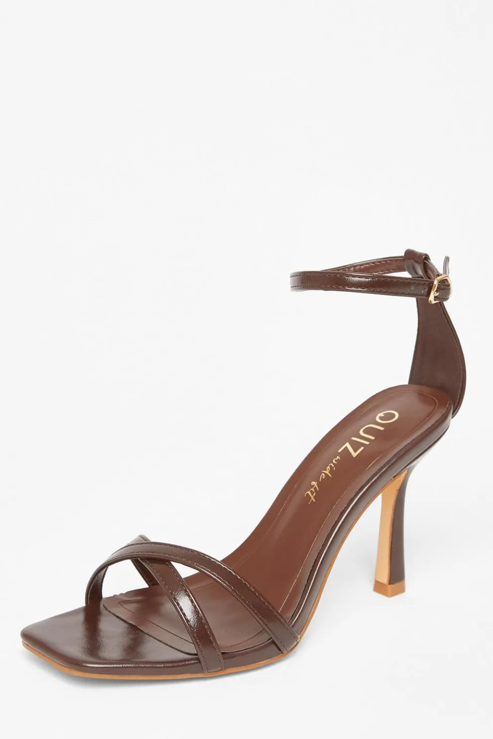Wide Fit Brown Barely There Heels