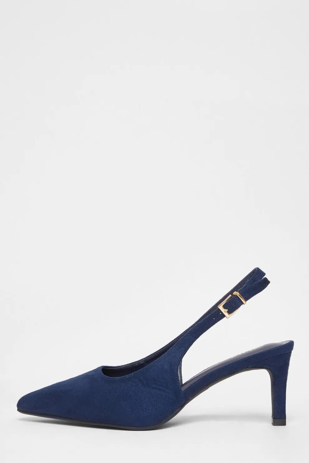 Wide Fit Navy Slingback Court Heels