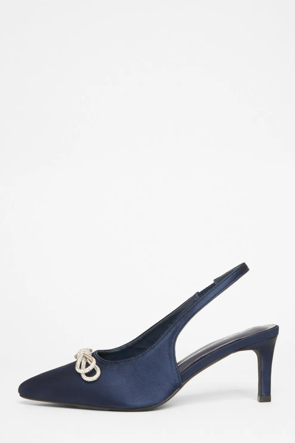 Wide Fit Navy Sling Back Heels