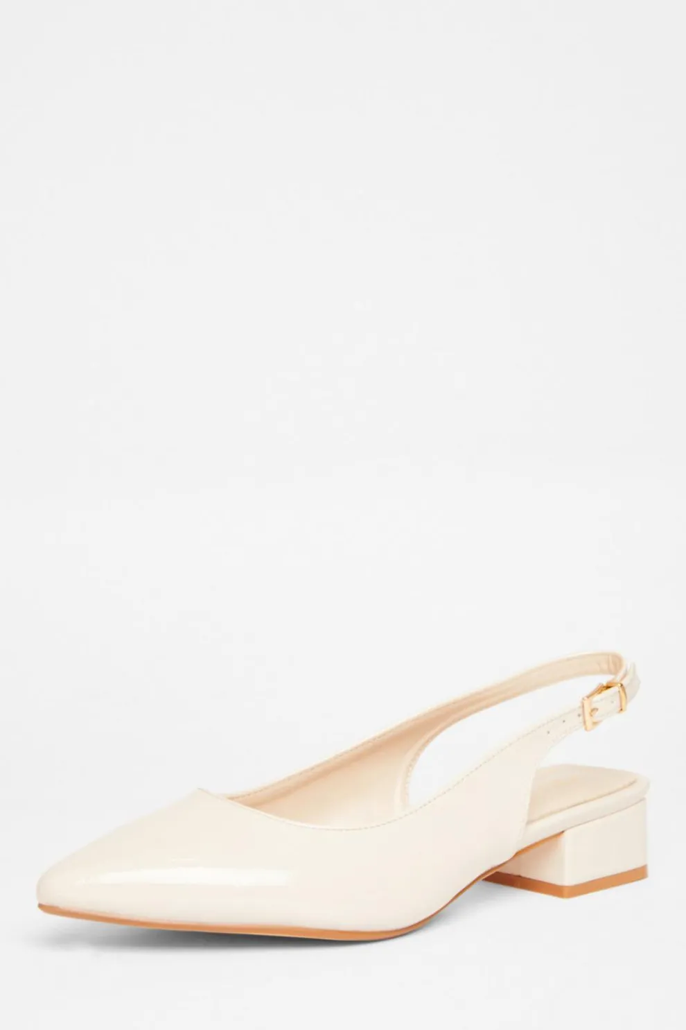 Wide Fit Nude Faux Leather Pumps