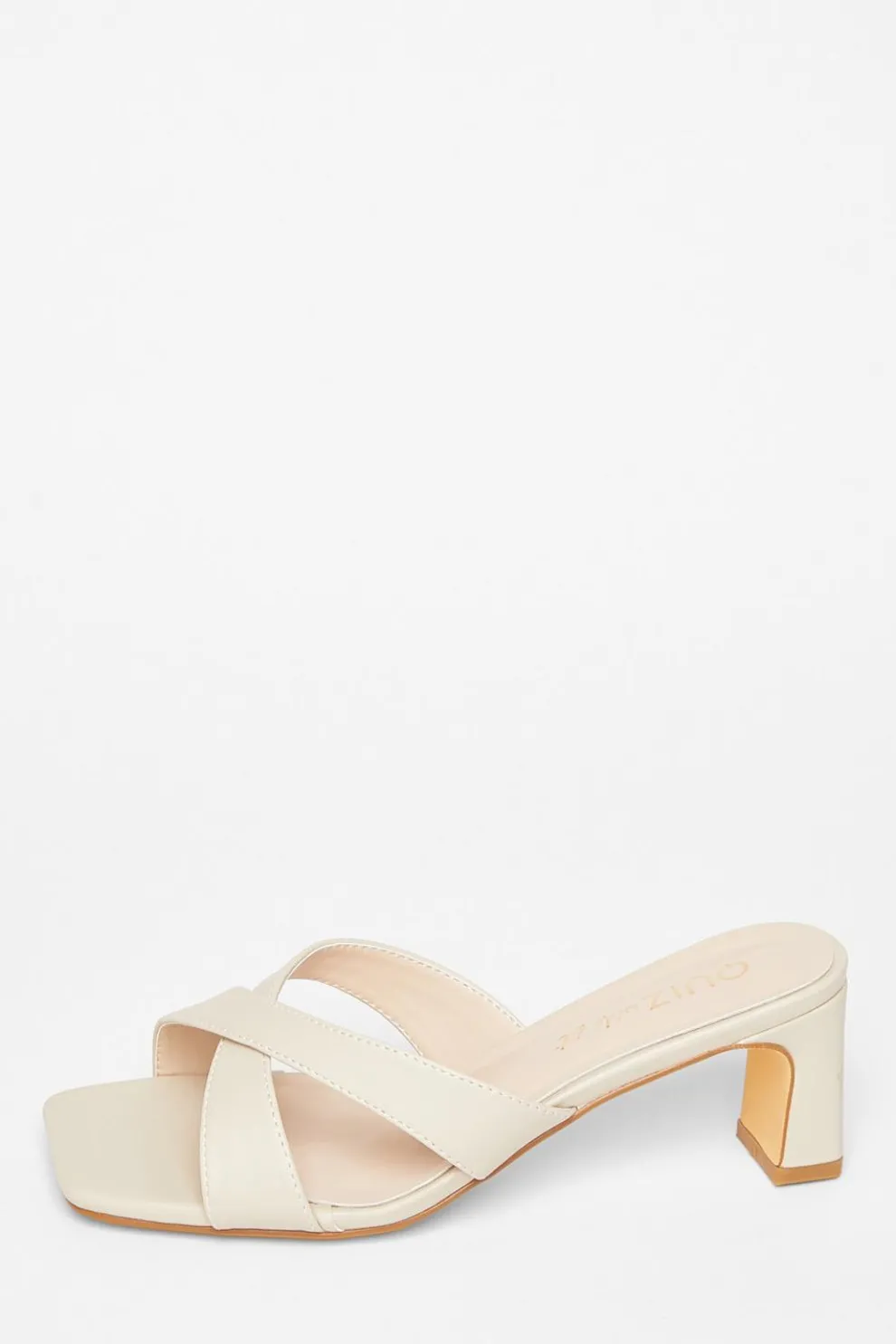 Wide Fit Nude Mule Heels