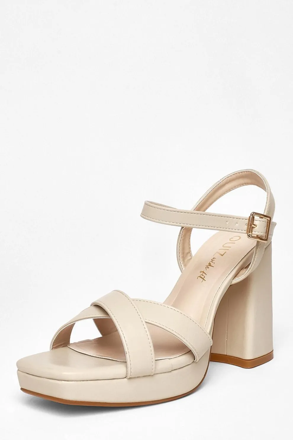Wide Fit Nude Platform Heels
