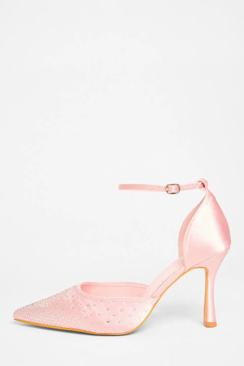 Wide Fit Pink Diamante Court Heels