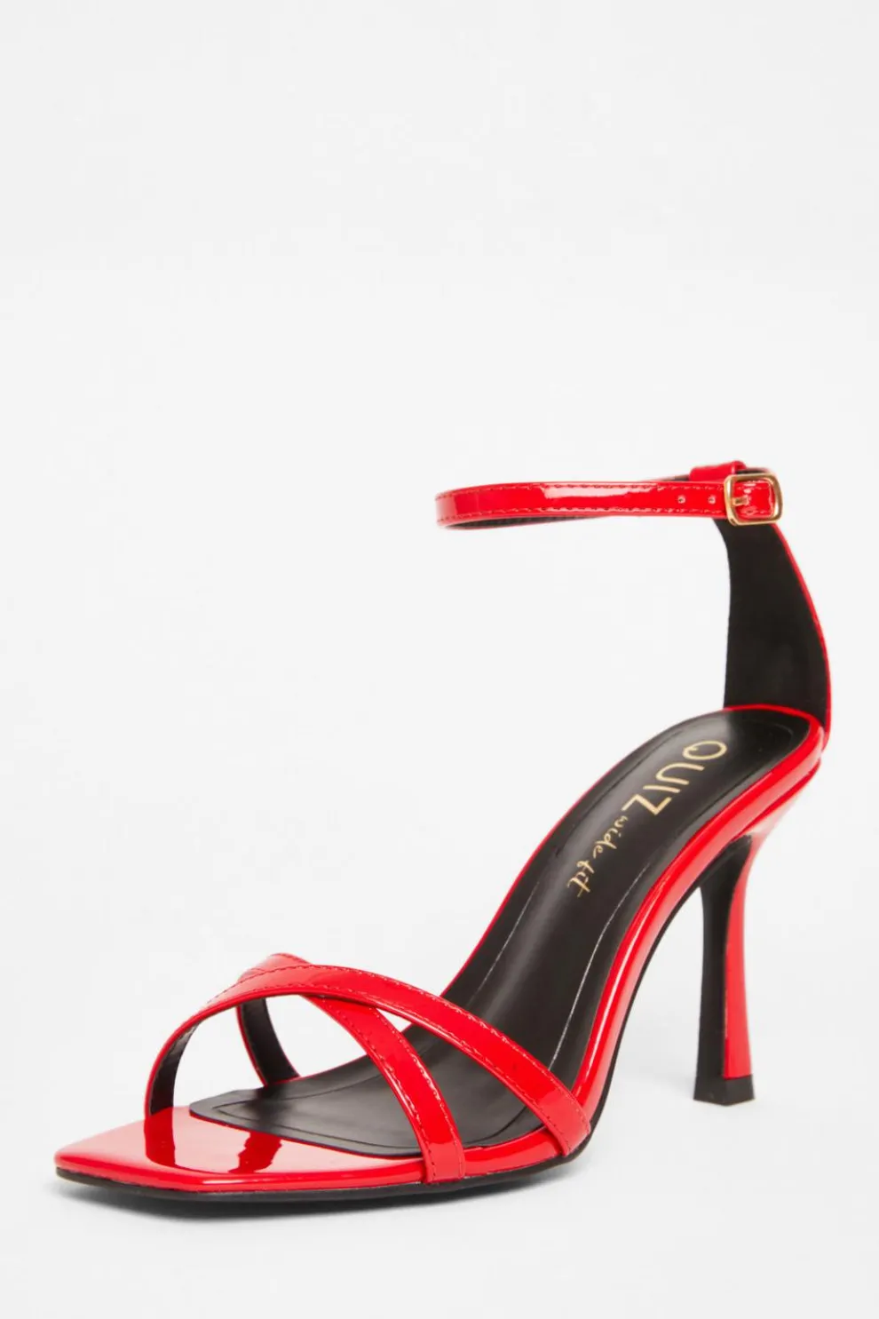Wide Fit Red Barely There Heels