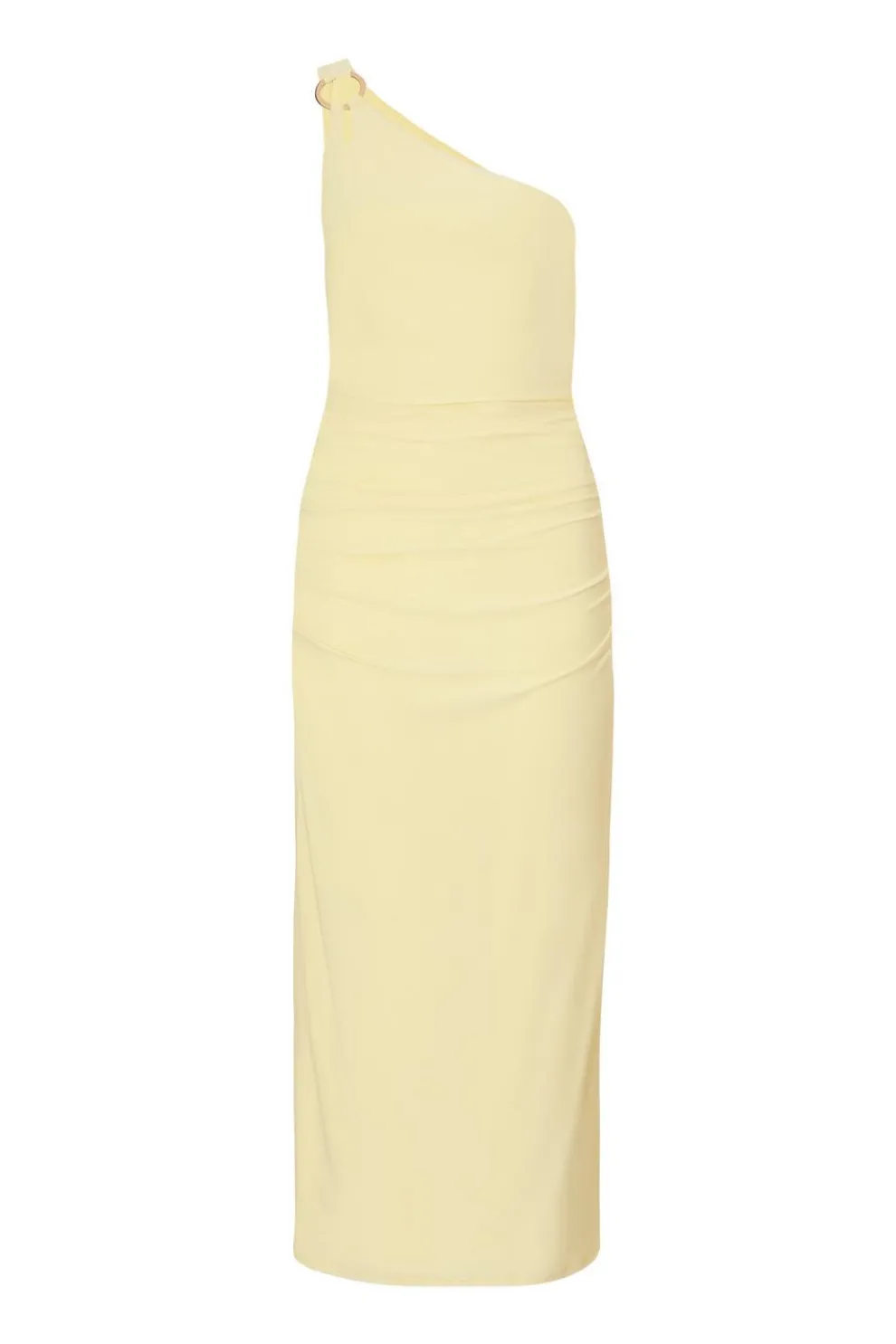 Yellow Buckle Detail Midaxi Dress