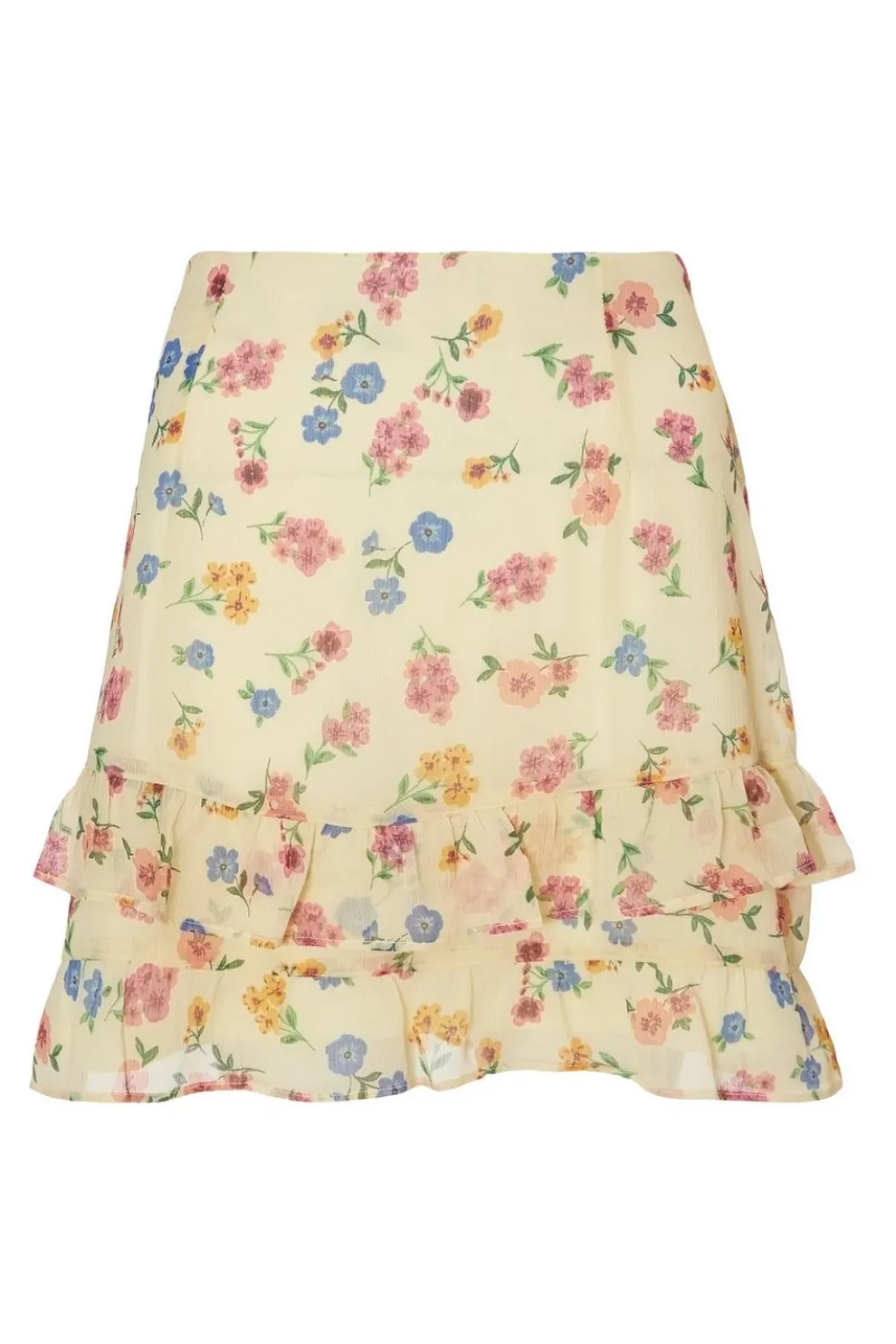 Yellow Floral Mini Skirt