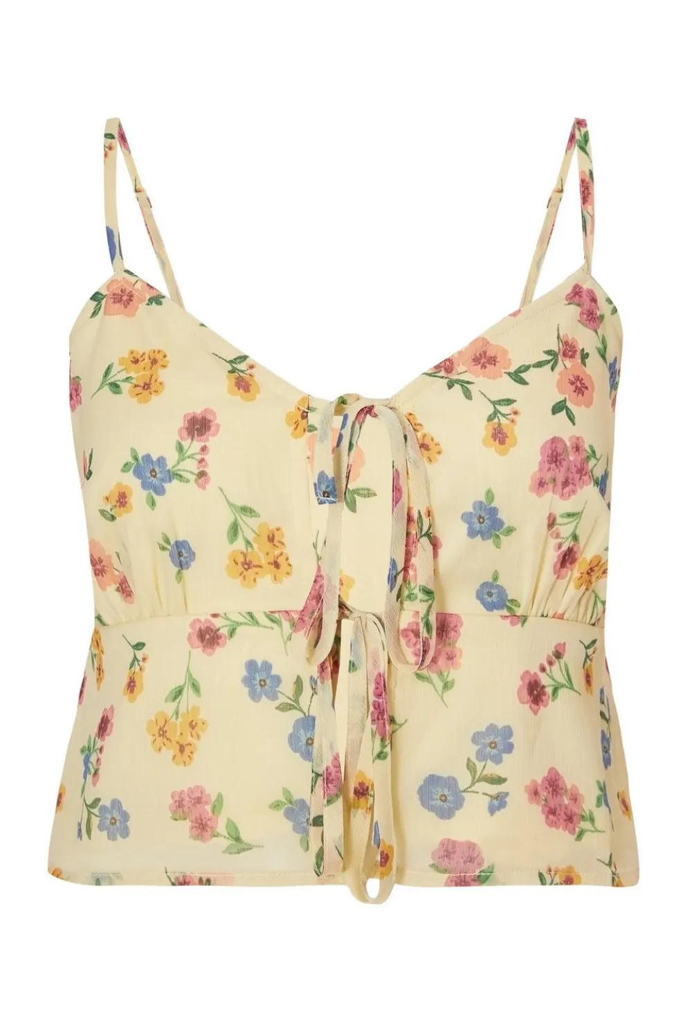 Yellow Floral Strappy Top